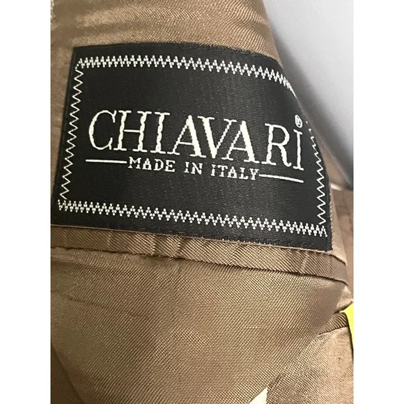 Chiavari Suit Mens 48R/42w Brown Tan 100% Wool 3 Button Made‎ in Italy